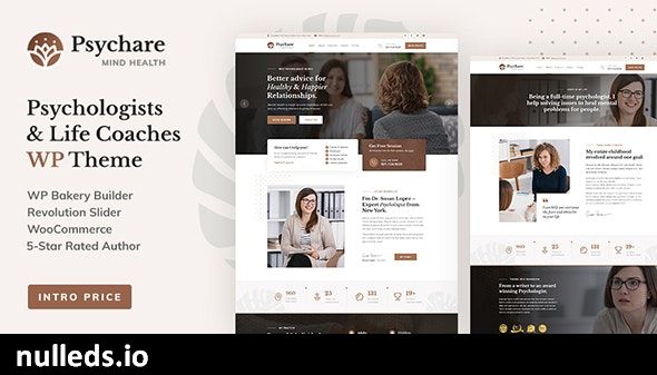 Psychare - WordPress Theme for Psychologists & Life Coaches