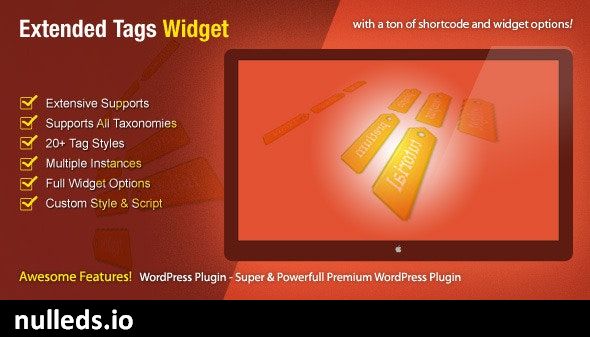 Extended Tags Widget - WordPress Premium Plugin