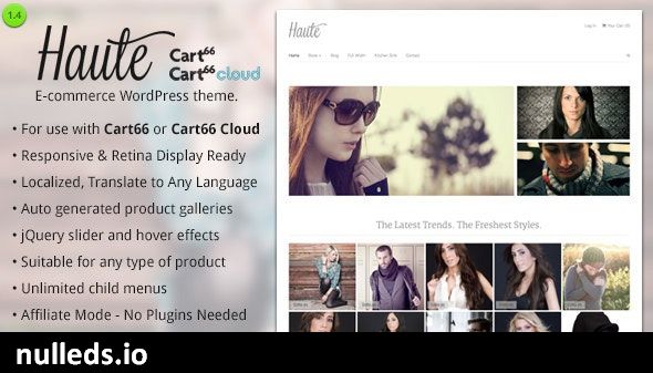 Haute - Ecommerce WordPress Theme for Cart66