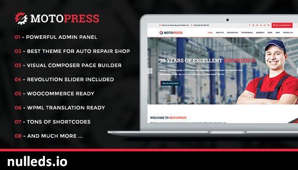 MotoPress - Auto Repair & Mechanic Shop WordPress Theme