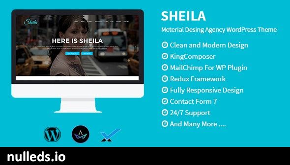 Sheila - Material Design Agency WordPress Theme