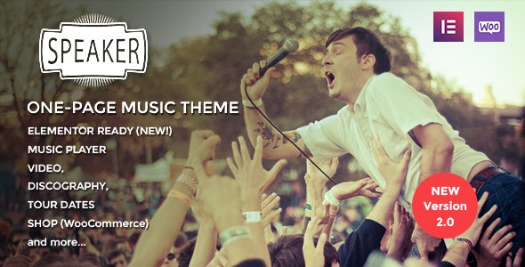 Speaker - One-Page Music Wordpress Theme