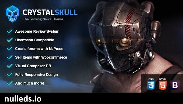 CrystalSkull - Gaming Magazine WordPress Theme