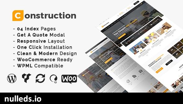 Construction - Building Business and Renovation WordPress Theme