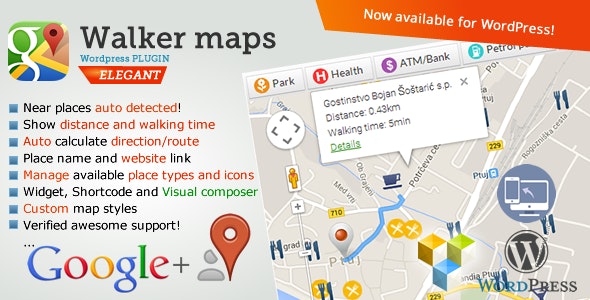 Google Maps Neighborhood Walker for Wordpress