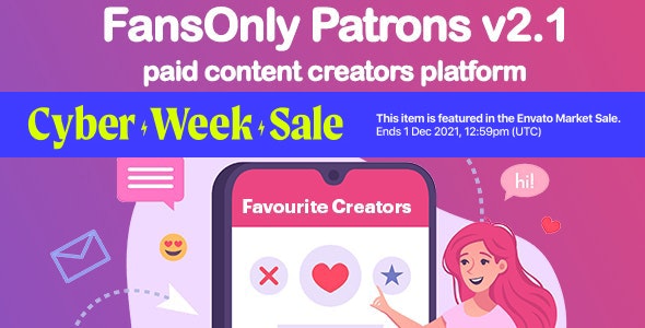 PHP FansOnly Patrons - Paid Content Creators Platform