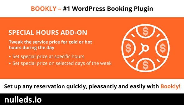 Bookly Special Hours (Add-on)