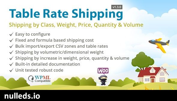 Table Rate Shipping by Class, Weight, Price, Quantity & Volume for WooCommerce