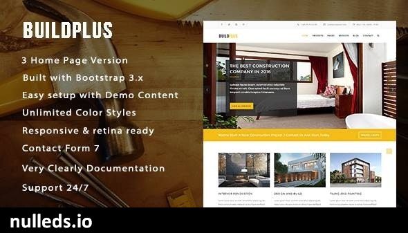 BuildPlus Responsive Construction and Renovation WordPress Theme