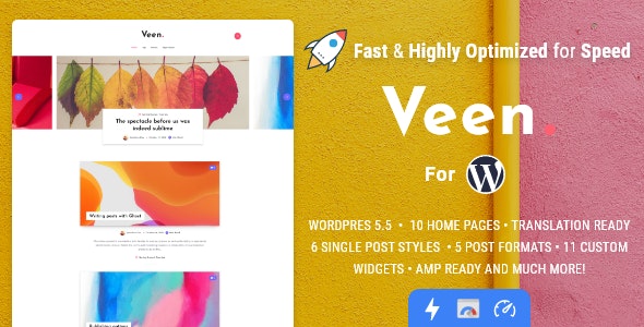 Veen - Minimal & Lightweight Blog for WordPress