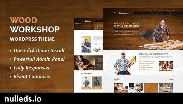 Wood Workshop - Carpenter and Craftsman WordPress theme