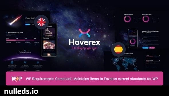 v1.5.5 Hoverex | Cryptocurrency & ICO WordPress Theme + Spanish