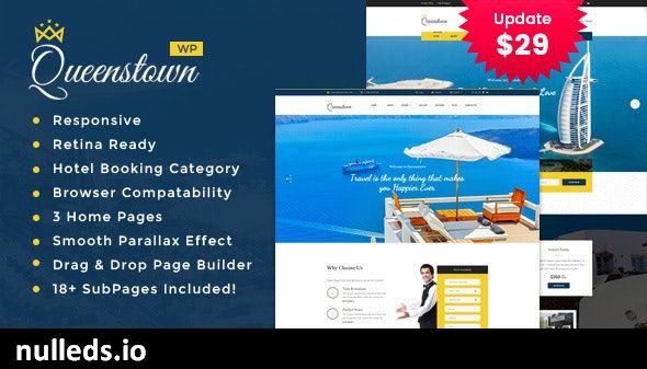 QueensTown : Resort and Hotel WordPress Theme