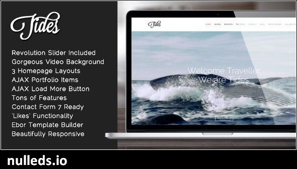 Tides - Fullscreen Video One-Page WordPress Theme