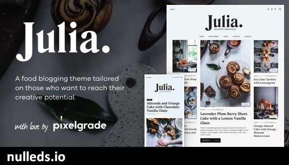 Julia – A Steady Food Blog WordPress Theme