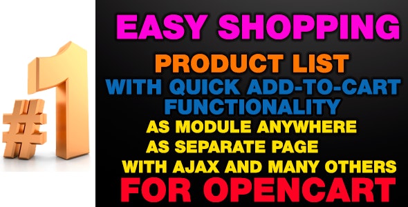 EasyShopping - Product list with quick add-to-cart