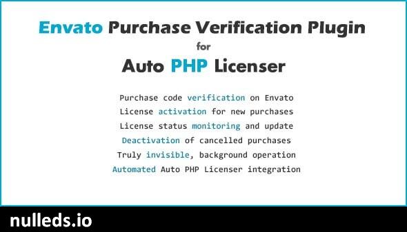 Envato Purchase Verification Plugin for Auto PHP Licenser