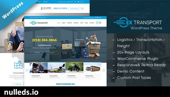 Extransport - Freight, Logistics WordPress theme