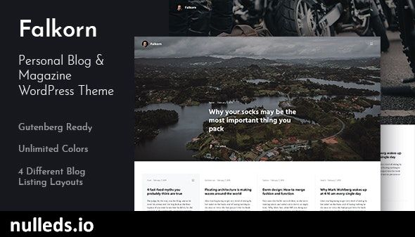 Falkorn - Personal Blog & Magazine WordPress Theme