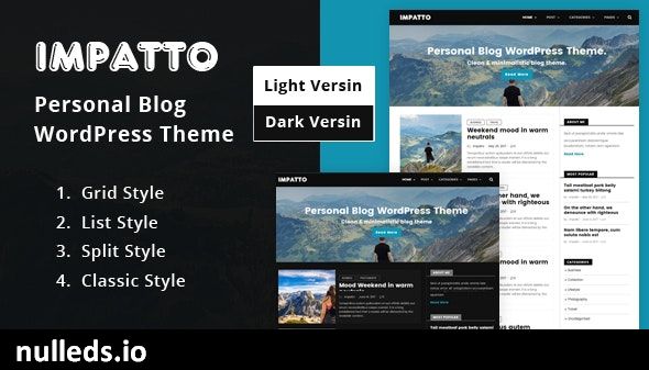 Impatto - Personal Blog WordPress Theme.