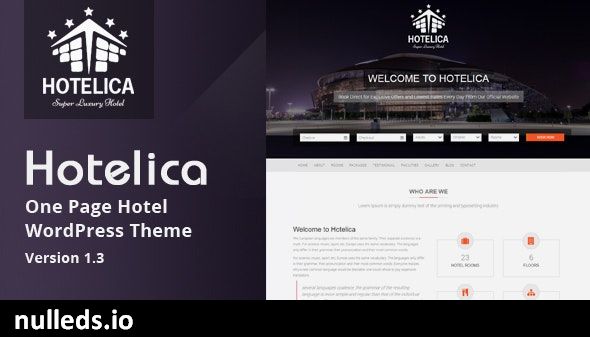 Hotelica - One Page Hotel WordPress Theme