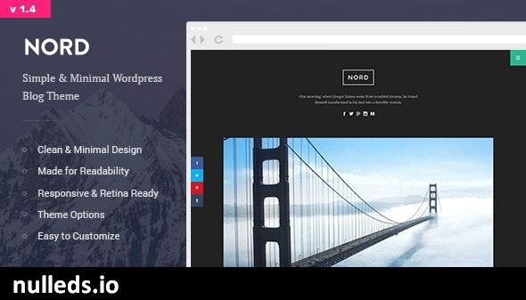 Nord - Minimal and Clean WordPress Personal Blog Theme