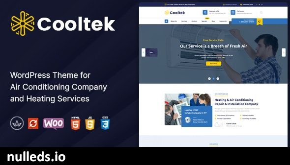 CoolTek - Air Conditioning Services WordPress Theme