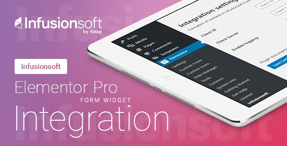 Elementor Pro Form Widget - Infusionsoft (Keap) CRM - Integration