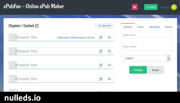 ePubFan - Online ePub Maker, Composer & Manager - Lite
