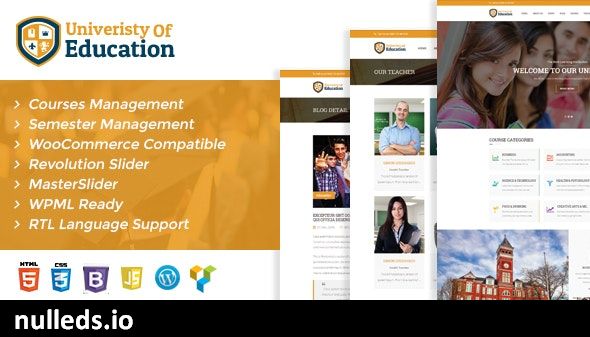 University of Education WordPress Theme - Courses Management WP