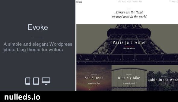 Evoke - Photo Stories WordPress Blog Theme