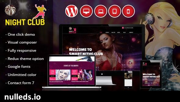 Night Club - One Page WordPress Theme For Parties