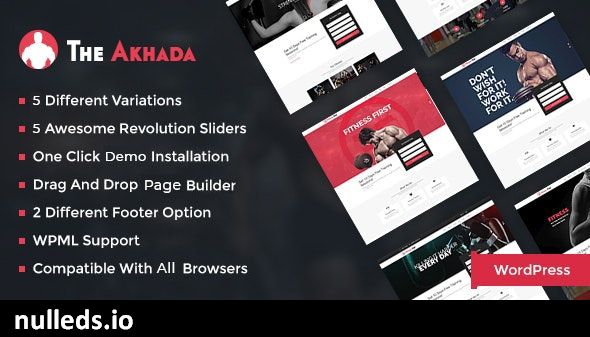 Akhada - Gym & Fitness Wordpress theme