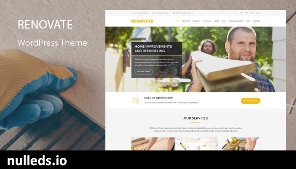 Renovate - Construction Renovation WordPress Theme