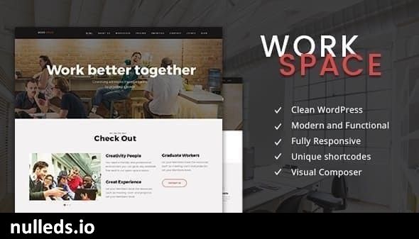 WorkSpace - Creative CoWorking Office WordPress Theme