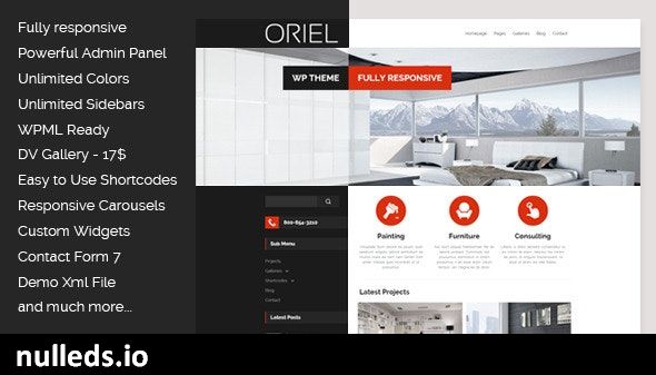 ORIEL - Responsive Interior Design WordPress Theme