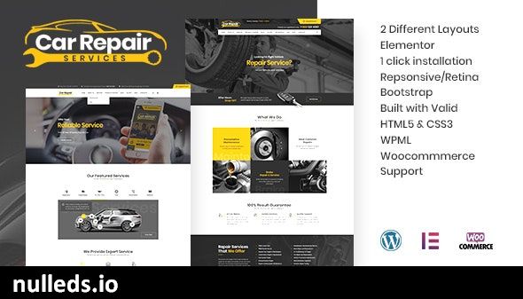 v.5.0 Car Repair Services & Auto Mechanic WordPress Theme + RTL