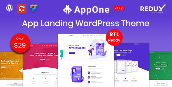 AppOne - App Landing WordPress Theme