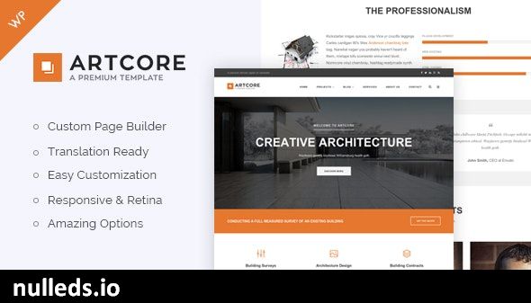 Artcore - Building Architecture WordPress Theme