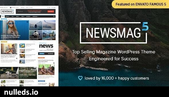 Newsmag (v5.4.1) Newspaper & Magazine WordPress Theme Nulled