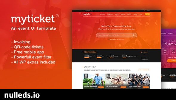 MyTicket - Ticket/Event Management System WordPress Theme