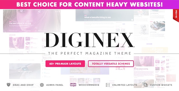 Diginex - Magazine, Blog, News and Viral WordPress Theme