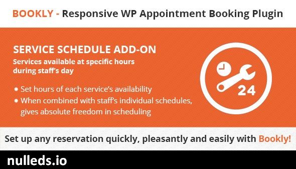 Bookly Service Schedule (Add-on)