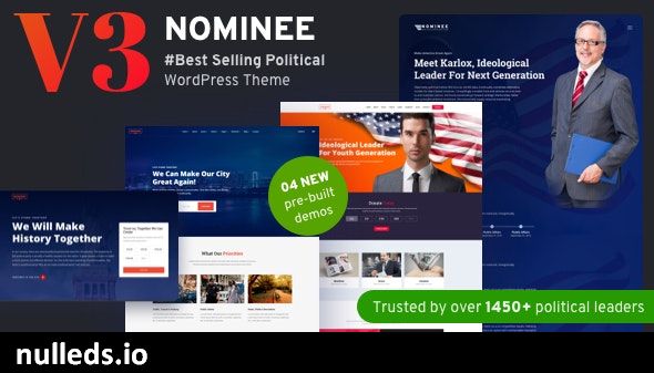 Nominee - Political WordPress Theme for Candidate/Political Leader