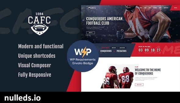 Conquerors | American Football & NFL WordPress Theme