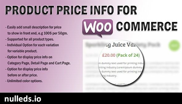 Product Price Info For WooCommerce