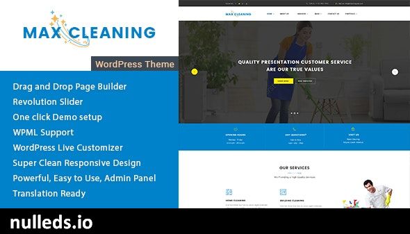 Max Cleaning - Responsive WordPress Theme