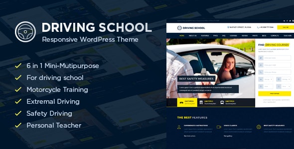 Driving School - WordPress Theme