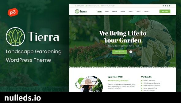 Tierra - Landscape Gardening WordPress Theme