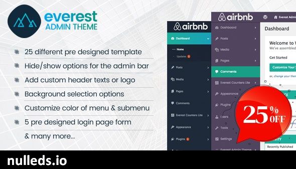 Everest Admin Theme - WordPress Backend customizer